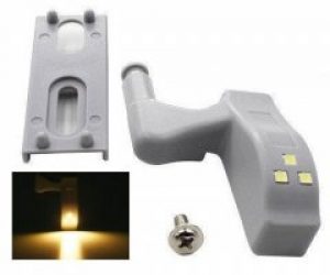 Светодиодная LED подсветка мебели шкафа на мебельную петлю