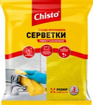 Салфетки Chisto из Nanо-микрофибры 3 шт (4823098412076)