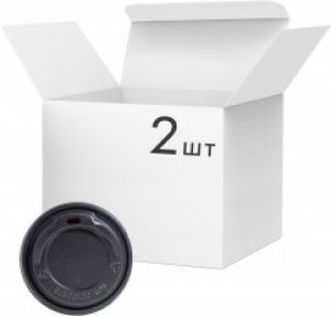 Упаковка крышек PRO service для бумажных стаканов 340 мл Черных 2 упаковки по 50 шт (43115901)