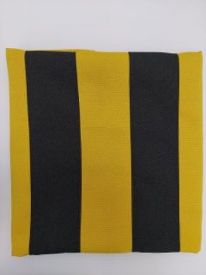 Двухцветное покрывало Viorina Deko 185х87 желтое с графитовыми полосами