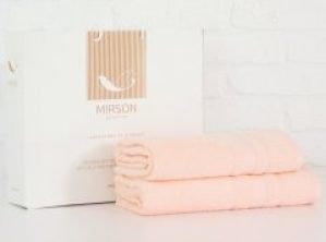 Набор банных полотенец MirSon №5080 Elite SoftNess Peach 50х90
