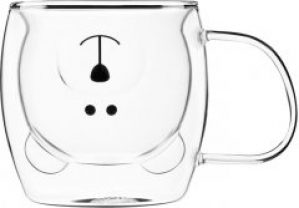 Набор чашек с ручками Ardesto Animals с двойными стенками 250 мл 2 шт (AR2625GHA)