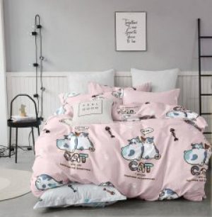 Комплект постельного белья Zastelli Бязь Cats on Pink 175x210 (2500000992117)