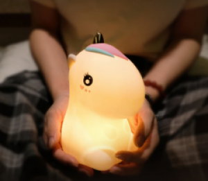 Силиконовый ночник 3DTOYSLAMP Радужный единорог Розовый
