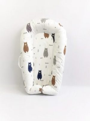 Кокон-гнёздышко для новорожденного со съемным чехлом SD Studio Premium Мишка