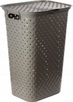 Корзина для белья HEIDRUN Diamond 42 х 35 х 57 см 60 л Серая (970_серый)