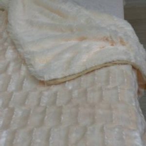 Меховый плед покрывало Травка Cappone Норка 200х220 см Шампань