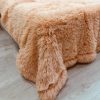Меховый плед покрывало Травка Cappone 210х230 см Персиковая