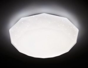 LED SMART светильник 90W 6500K D-50см накладной с пультом управления SunLed ромб звездное небо SL-D02-S-450-90