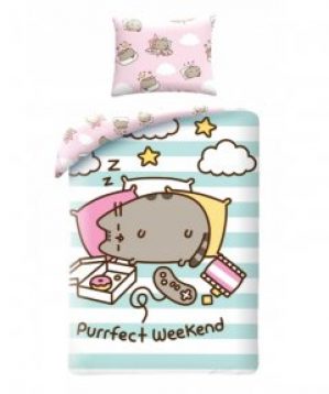 Детское постельное белье Кот Пушин Викенд двухстороннее (наволочка+пододеяльник)