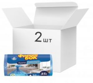 Упаковка пакетов для мусора Фрекен БОК 35 л 2 рулона по 50 шт Синие (16116640)