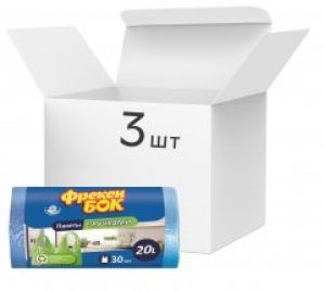 Упаковка пакетов для мусора Фрекен БОК с ручками 20 л 3 шт по 30 пакетов (16501020)