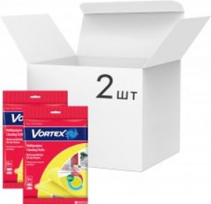 Упаковка салфеток Vortex для сухой и влажной уборки вискозных 2 пачки по 5 шт (18403408)