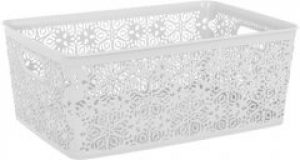 Корзина для хранения Violet House 14.5х37х26 14 л White (0504 №4 Ажур W б/кр. 14 л)