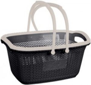 Корзина для белья Violet House 1000 Виолетта 22.5х47.5х34 см 28 л Темно-коричневый (1000 Виолетта COF с руч. 28 л)