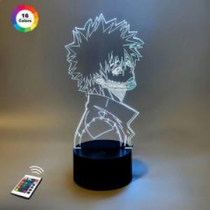 3D ночник "Даби" (УВЕЛИЧЕННОЕ ИЗОБРАЖЕНИЕ) подарочная упаковка + 16 цветов + пульт ДУ + сетевой адаптер + батарейки (3ААА)  3DTOYSLAMP