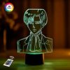 3D ночник "Леви Акерман 3" (УВЕЛИЧЕННОЕ ИЗОБРАЖЕНИЕ) подарочная упаковка + 16 цветов + пульт ДУ + сетевой адаптер + батарейки (3ААА)  3DTOYSLAMP
