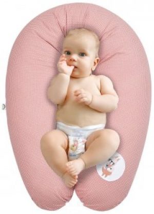 Подушка для беременных и кормления Papaella 30 х 170 см Горошек пудра (4820227284986)