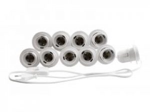 Подсветка гримерного зеркала светодиодная врезная с ручным выключателем 10шт (белый цвет)