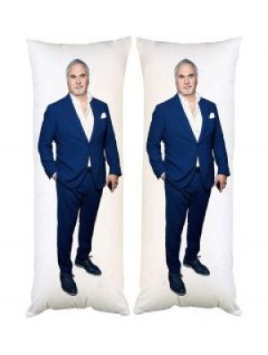 Подушка обнимашка дакимакура Валерий Меладзе двухсторонняя 40х100 см со съемной наволочкой (dak0193)