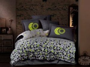 Комплект постельного белья Hobby Poplin Stars Phosphor 160х220 (8698499147652)