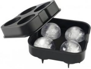 Силиконовая форма для льда Kitchenio Шар черная (4 сферы) (2000992409247)