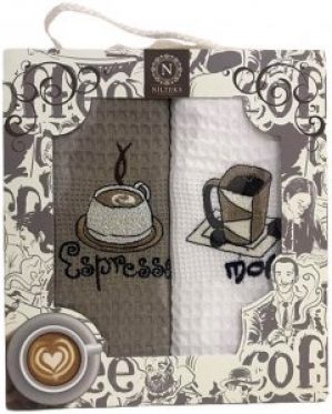 Набор кухонных полотенец Nilteks Coffee Series V01 40х60 2 шт (ts-02423)