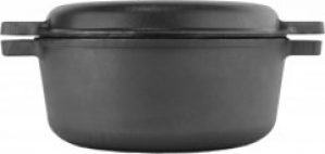 Кастрюля Brizoll чугунная с крышкой-сковородой 6 л (P-6L-3)