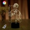 3D ночник "Гарри Потер 2" (УВЕЛИЧЕННОЕ ИЗОБРАЖЕНИЕ) подарочная упаковка + 16 цветов + пульт ДУ + сетевой адаптер + батарейки (3ААА)  3DTOYSLAMP