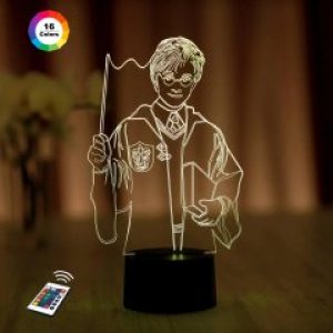 3D ночник "Гарри Потер 2" (УВЕЛИЧЕННОЕ ИЗОБРАЖЕНИЕ) подарочная упаковка + 16 цветов + пульт ДУ + сетевой адаптер + батарейки (3ААА)  3DTOYSLAMP