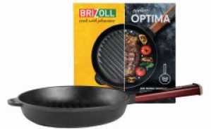 Сковорода-гриль Brizoll Optima-Bordo с ручкой 240х40 мм (O2440G-P2)