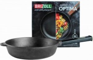 Cковорода Brizoll Optima-Black чугунная с ручкой 260х60 мм (O2660-P1)