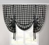 Занавеска для кухни Adagio Windows Decor Мадлен в черно-белую клетку 150х140 см