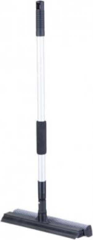 Швабра для мытья окон Eco Fabric губка 25 см и алюминиевая телескопическая ручка 60-98 см (EF-2516)