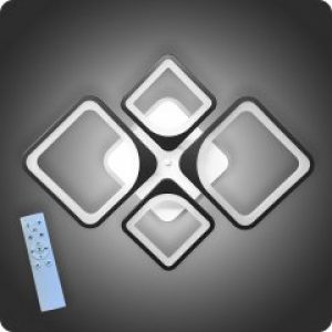 Люстра светодиодная Vatan Light Ромбы-4 с пультом 120Вт Черный