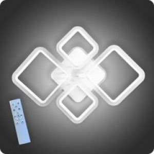 Люстра светодиодная Vatan Light Ромбы-4 с пультом 96Вт Белый