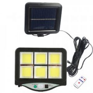 Уличный фонарь на солнечной батарее UKC BK-128-4COB / Фонарь на столб с пультом ДУ