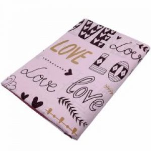 Пододеяльник Полуторный ткань Бязь Голд с надписью LOVE