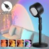 Проекционный светильник заката Sunset Lamp декоративная атмосферная лампа-ночник имитирующая теплый закат 4 цветовых фильтра