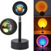 Проекционная LED лампа Sunset Lamp с эффектом заката 23 см