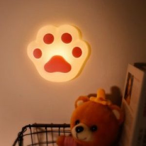 Силиконовый ночник 3DTOYSLAMP Кошачья лапка Розовая