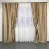 Шторы в детскую двухсторонние софт 150x270 cm (2 шт) ALBO Бежевые (SH-250-3)