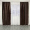 Шторы в спальню Блэкаут софт 150x270 cm (2 шт) ALBO Шоколадные (SH-250-11)