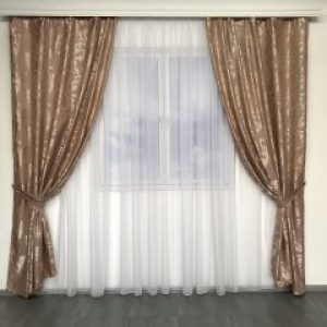 Шторный комплект из жаккарда ALBO 150x270 cm (2 шт) Кофе (SH-C32-2)