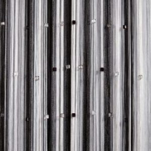 Кисея шторы с камнями радуга 300x280 cm Черно-бело-серые (NK-203)