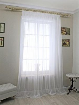 Готовый турецкий тюль из кристалона ALBO 300x270 cm Белый (T-KR-3)