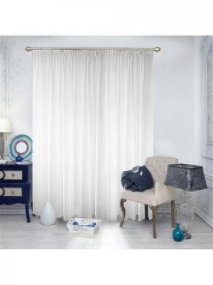 Тюль однотонный из кристалона ALBO 400x270 cm Белый (T-KR-4)