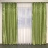 Готовые шторы из жаккарда 150x270 cm (2 шт) ALBO Зеленые (SH-B20-4)