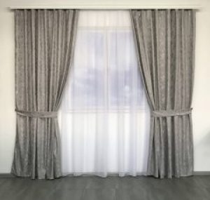 Готовые мраморные шторы 200x270 cm (2 шт) ALBO Cерые (SH-M19-2)