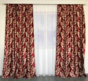 Готовые шторы Блэкаут 150x270 cm (2 шт) ALBO Бордовые (SH-202-20)